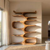 Mid Century Natural Wood Bookshelf For Living Room Furniture