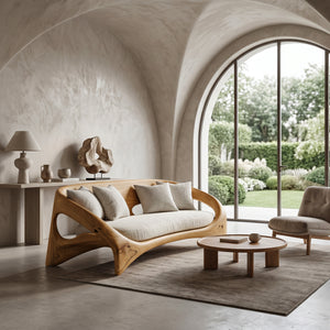 Organic Sculptural Sofa For Living Room Space