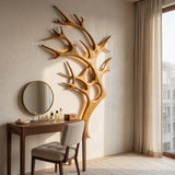 Contemporary Wooden Tree Wall Light For Bedroom