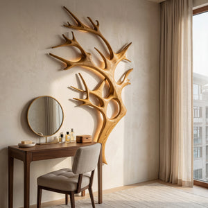 Contemporary Wooden Tree Wall Light For Bedroom