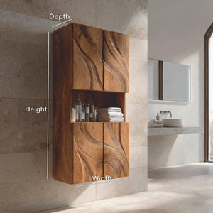 Handcrafted Carved Bathroom Cabinet For Modern Bathroom