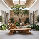 Farmhouse Branch Bench Outdoor Decor For Charming Backyards