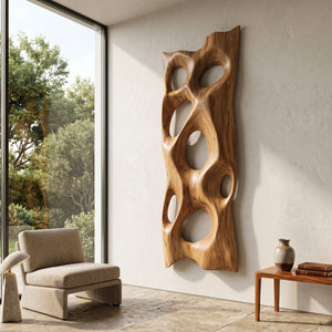 Contemporary Sculptural Wall Art With Abstract Design For Entryway