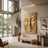 Modern Buddha Face Wall Art Living Room Entryway