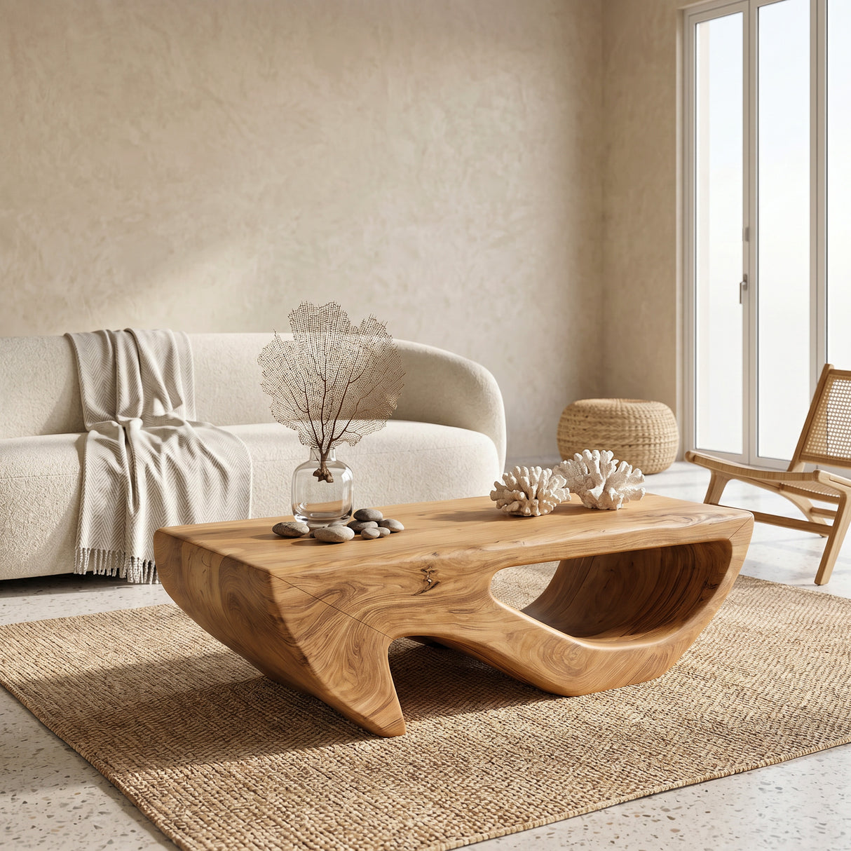 Modern Coffee Table Open Shelf Design For Living Room