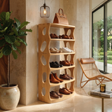 Rustic Vertical Shoe Rack For Cabin Entryway Storage Section