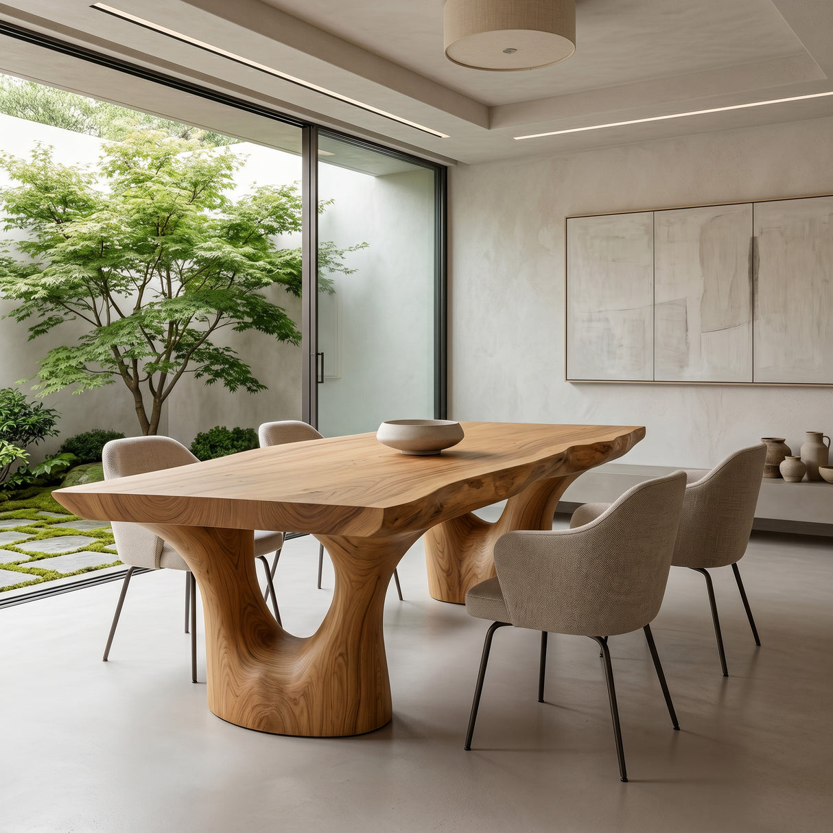 Elegant Sculptural Dining Table For Dining Room