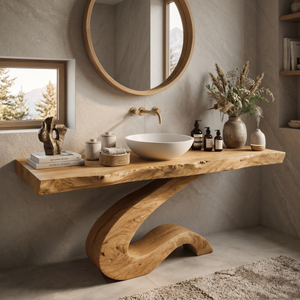 Luxury Bathroom Vanity With Organic S Curve Support For Bathroom