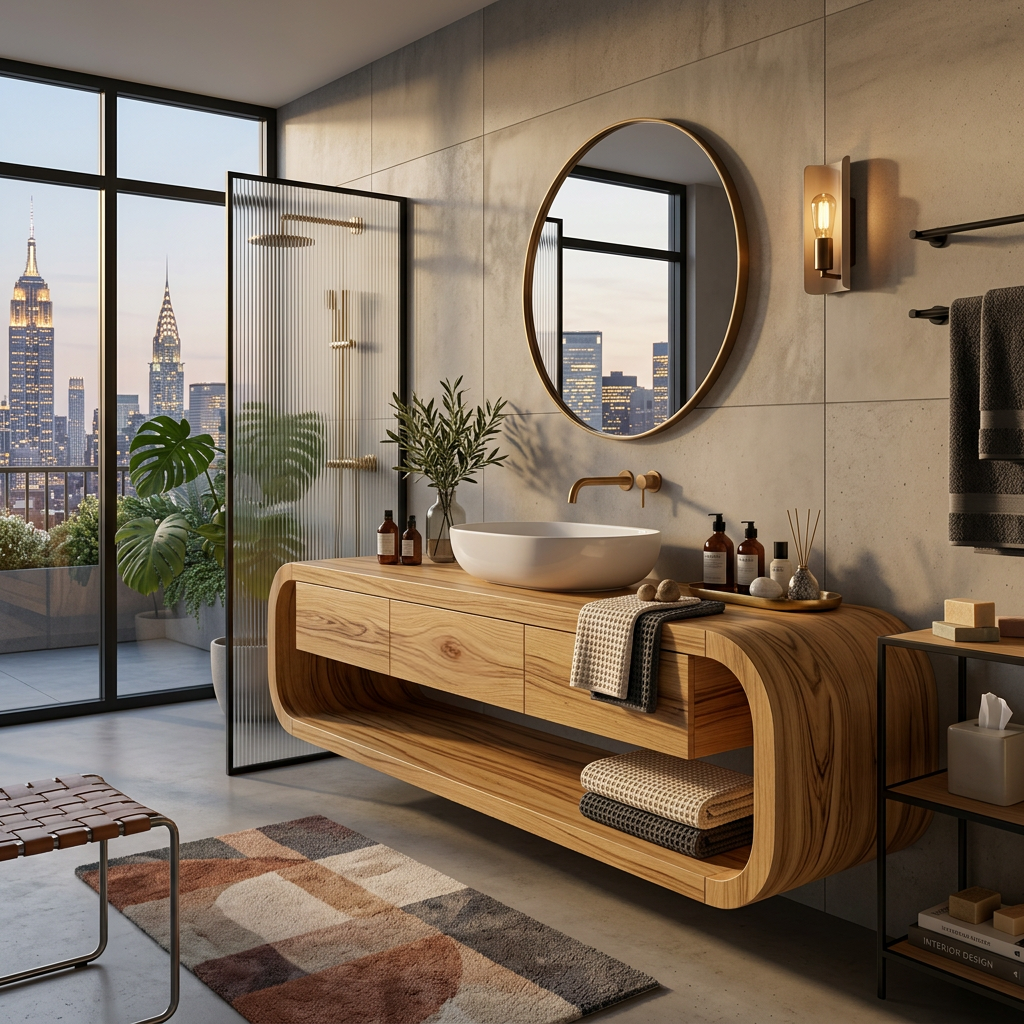 Modern Wall Mounted Bathroom Vanity With Drawers For Bathroom