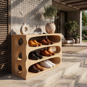Minimalist Shoe Bench Storage For Condo Entryway Placement