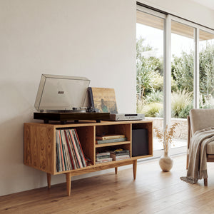 Modern Wooden Record Cabinet For Entertainment Room