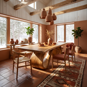 Scandinavian Irregular Dining Table For Everyday Dining Area