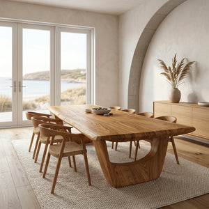 Luxury Dining Table With Rectangular Tabletop For Dining Room