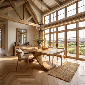 Modern Thick Top Dining Table For Kitchen Dining Area
