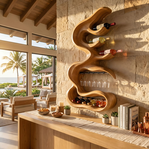 Rustic Artistic Wine Holder For Entertaining Area
