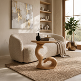 Organic Sculptural Side Table Luxury Living Room