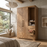 Scandinavian Organic Shape Closet For Apartment Bedroom Interior