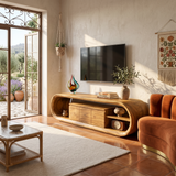 Luxury Walnut TV Cabinet For Modern Entertainment Lounge