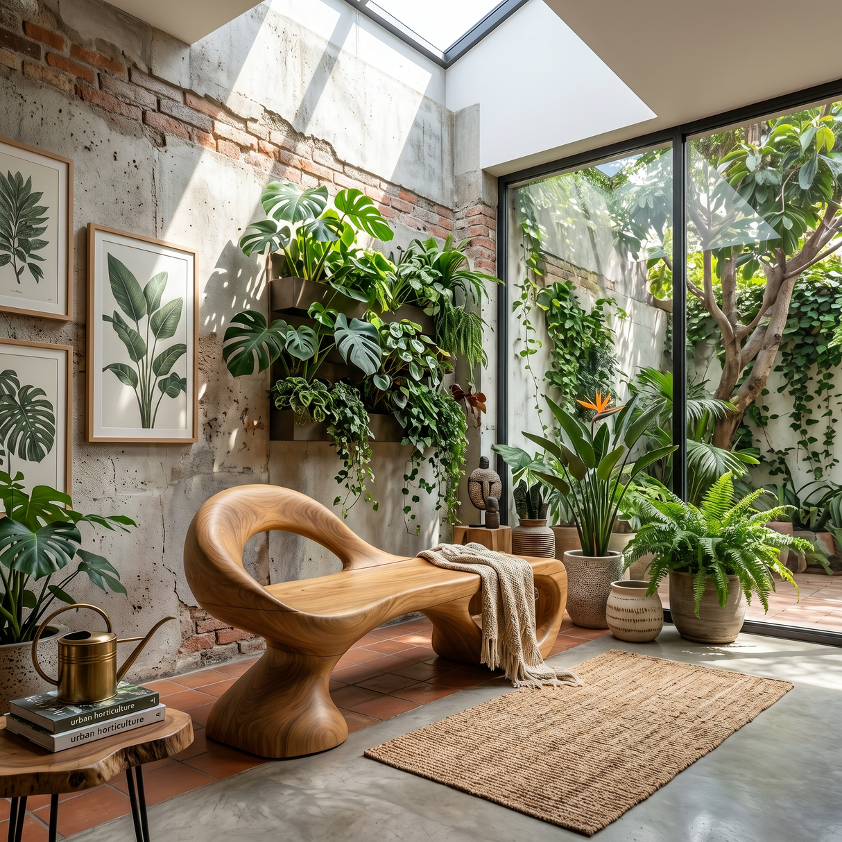 Minimalist Spiral Sculpted Bench For Garden Interior Space