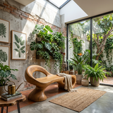 Minimalist Spiral Sculpted Bench For Garden Interior Space