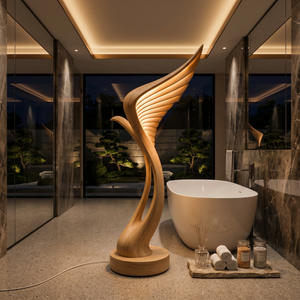 Mid Century Feather Wing Floor Lamp For Living Space