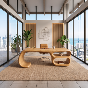 Contemporary Freeform Executive Desk Home Office Studio