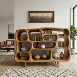 Modern Organic Bookshelf With Open Shelves For Living Room Or Office