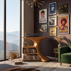 Mid Century Wooden Media Console For Bedroom Furniture