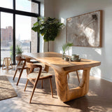 Organic Wooden Dining Table For Dining Room Decor