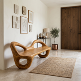 Organic Wooden Bench For Contemporary Home Decor