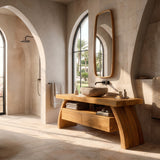 Contemporary Wood Bathroom Vanity With Drawer Storage For Bathroom