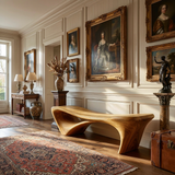 Modern Sculptural Bench For Entryway Or Living Room