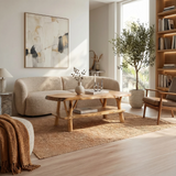 Natural Wood Coffee Table For Studio Lounge