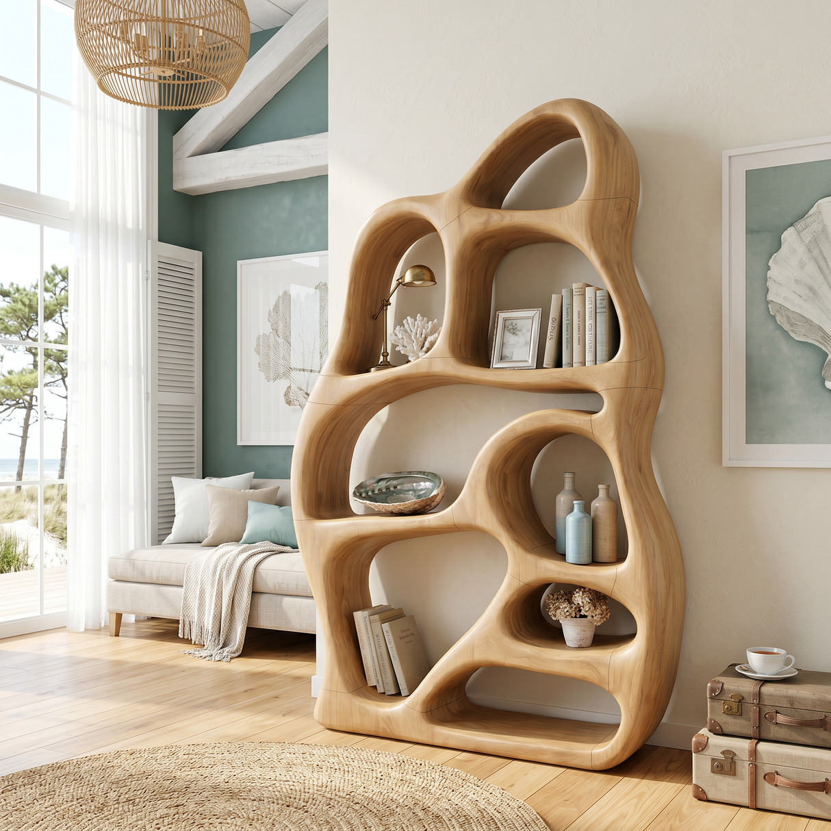 Minimalist Display Bookcase For Contemporary Lounge Area