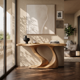Contemporary Wave Base Console Table Luxury Hallway