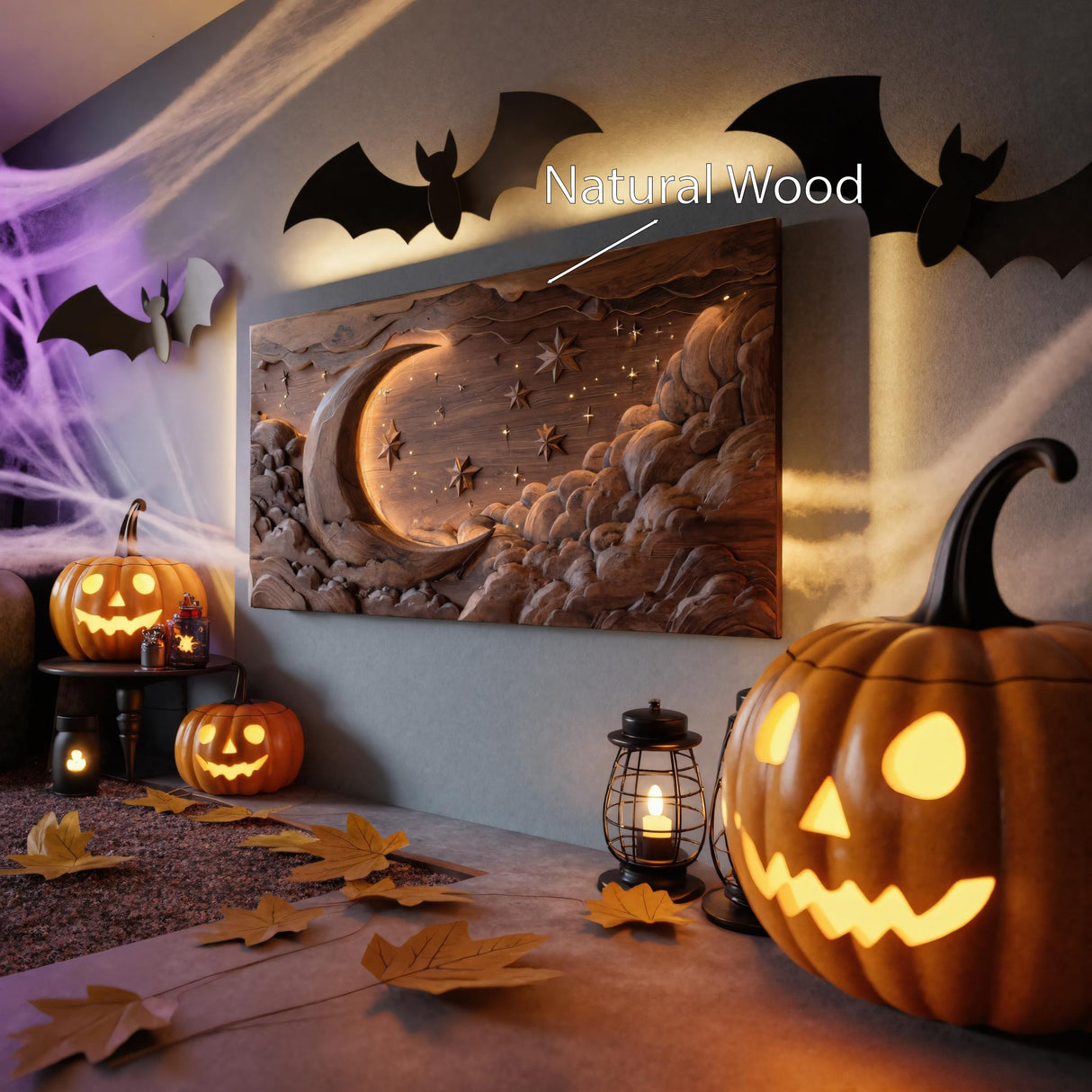 Rustic Halloween Wooden Wall Art For Living Room Or Bedroom