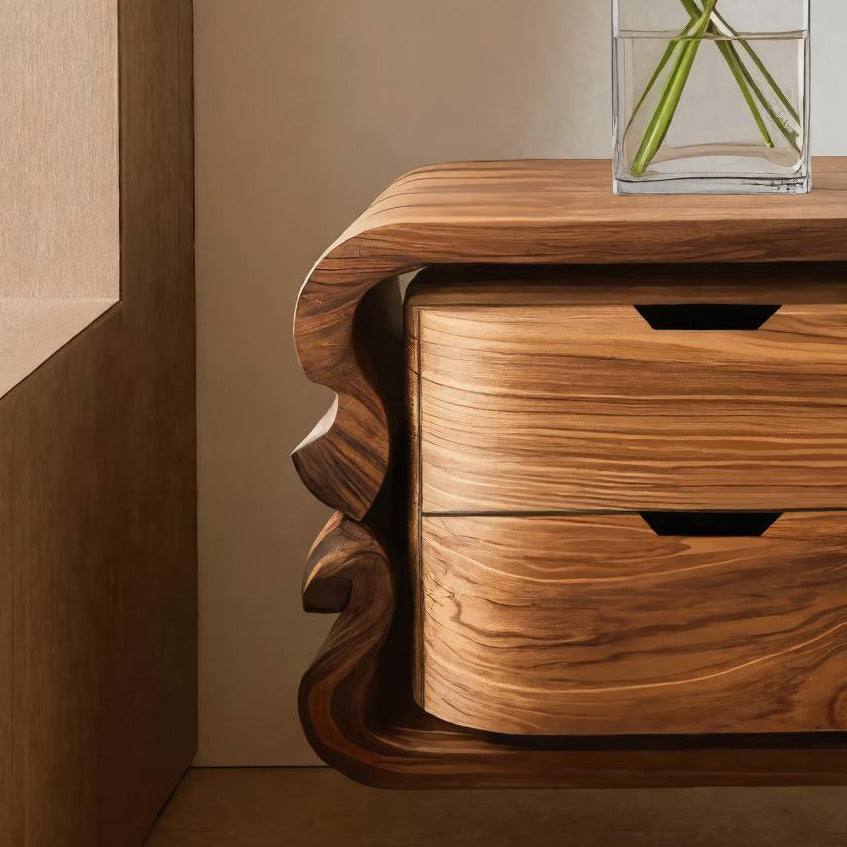 Sculptural Floating Nightstand For Modern Bedroom