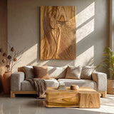 Modern Sacred Wood Carving Wall Art For Living Room