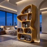 Organic Bookcase With Contemporary Sculptural Form For Living Room