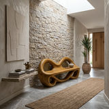 Sculptural Entrance Bench For Luxury Entryway Decor