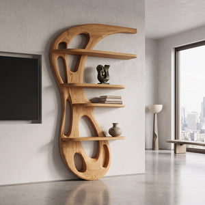 Modern Organic Bookshelf For Living Room Interior Decor
