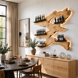 Handcrafted Wine Holder For Kitchen Wine Wall Accent