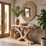 Contemporary Sculptural Console Table Modern Entryway