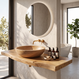 Rustic Wood Wash Basin For Cozy Bathroom Vanity Decor