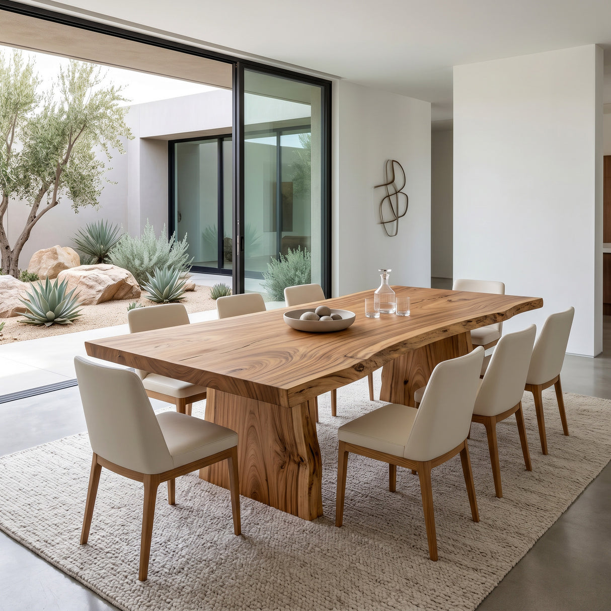 Organic Live Edge Dining Table For Dining Room Decor