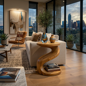 Organic Twisted S Shape Side Table For Living Room