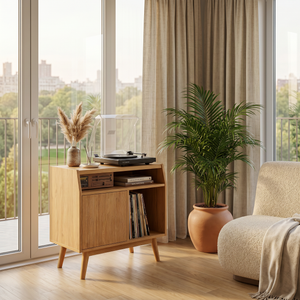 Modern Wooden Record Player Stand For Living Room Furniture