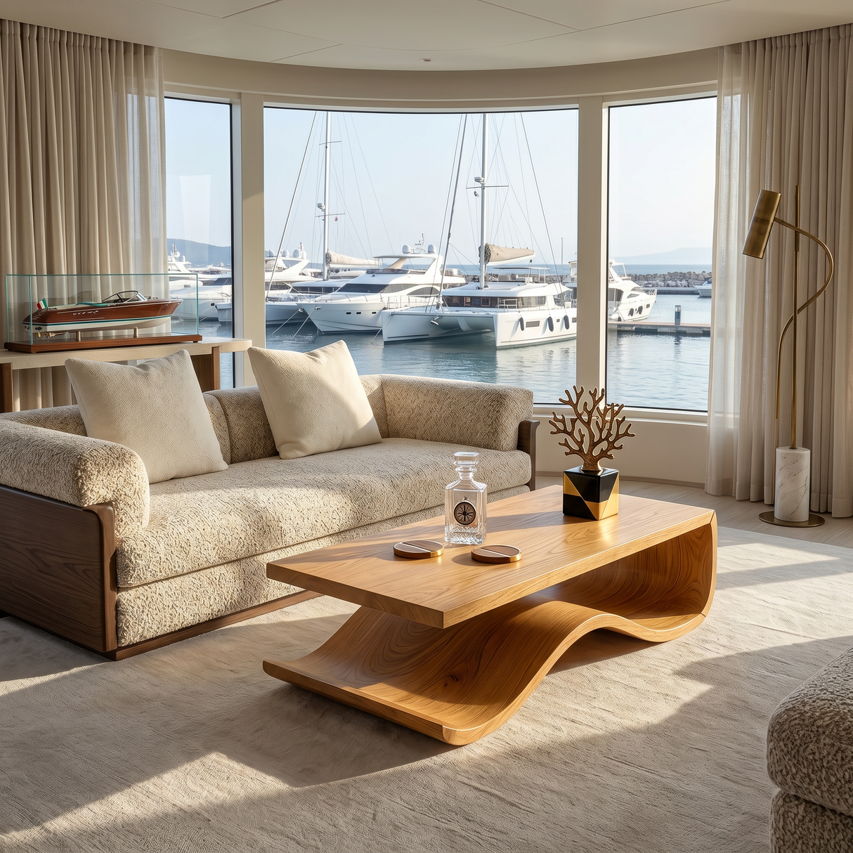 Nautical Coffee Table For Marina Living Room