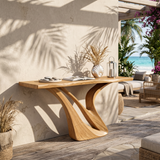 Organic Wing Base Console Table Modern Entryway