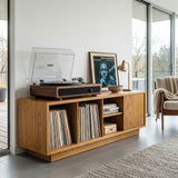 Minimalist Wooden Record Player Cabinet For Living Room